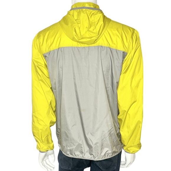 Eddie Bauer Yellow Gray Full Zip Hooded Windbreaker Jacket Mens Large D1751448 - Picture 3 of 7